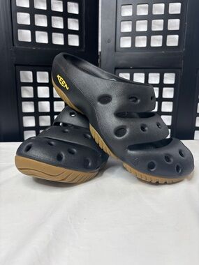 🖤 KEEN Slip On Yogui Men's 14 Black Foam Comfort Garden Sandals Shoes 🖤